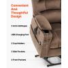 imageVEVOR Power Lift Recliner Chair Dual Motor Lift Chair with Heat and Massage for Elderly 2 Cup Holders and USB Port Infinite Position Adjustment Electric Recliner Large BrownLargeBrown