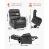 imageVEVOR Power Lift Recliner Chair Dual Motor Lift Chair with Heat and Massage for Elderly 2 Cup Holders and USB Port Infinite Position Adjustment Electric Recliner Large BrownMediumDark Gray