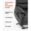 imageVEVOR Power Lift Recliner Chair Dual Motor Lift Chair with Heat and Massage for Elderly 2 Cup Holders and USB Port Infinite Position Adjustment Electric Recliner Large BrownMediumDark Gray