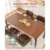 imageVEVOR Rectangle Dining Table 71 inch Length Large Wood Tables for 68 Person Farmhouse Dinner Furniture Rustic Conference Desk with Iron Legs for Home Kitchen Living Room BrownOnly Table