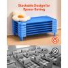 imageVEVOR Stackable Kiddie Cot 6 Pack Portable Toddler Nap Cots Standard Size 52quot L x 23quot W Daycare Cots for Kids Preschool Classroom Daycare Beds for Sleeping Resting Naptime Blue40 L x 23 W  6Pcs