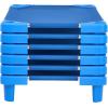 imageVEVOR Stackable Kiddie Cot 6 Pack Portable Toddler Nap Cots Standard Size 52quot L x 23quot W Daycare Cots for Kids Preschool Classroom Daycare Beds for Sleeping Resting Naptime Blue40 L x 23 W  6Pcs