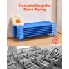 imageVEVOR Stackable Kiddie Cot 6 Pack Portable Toddler Nap Cots Standard Size 52quot L x 23quot W Daycare Cots for Kids Preschool Classroom Daycare Beds for Sleeping Resting Naptime Blue52 L x 23 W  6Pcs