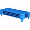 imageVEVOR Stackable Kiddie Cot 6 Pack Portable Toddler Nap Cots Standard Size 52quot L x 23quot W Daycare Cots for Kids Preschool Classroom Daycare Beds for Sleeping Resting Naptime Blue52 L x 23 W  4Pcs