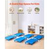 imageVEVOR Stackable Kiddie Cot 6 Pack Portable Toddler Nap Cots Standard Size 52quot L x 23quot W Daycare Cots for Kids Preschool Classroom Daycare Beds for Sleeping Resting Naptime Blue40 L x 23 W  6Pcs