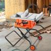 imageVEVOR Table Saw with Stand 10inch 15Amp 25in Max Rip Capacity Cutting Speed up to 5000RPM 40T Blade Portable Compact Jobsite Tablesaw wSliding Miter Gauge for Woodworking ampamp Furniture MakingTable Saw With Stand
