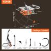 imageVEVOR Table Saw with Stand 10inch 15Amp 25in Max Rip Capacity Cutting Speed up to 5000RPM 40T Blade Portable Compact Jobsite Tablesaw wSliding Miter Gauge for Woodworking ampamp Furniture MakingTable Saw With Stand