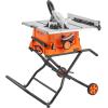imageVEVOR Table Saw with Stand 10inch 15Amp 25in Max Rip Capacity Cutting Speed up to 5000RPM 40T Blade Portable Compact Jobsite Tablesaw wSliding Miter Gauge for Woodworking ampamp Furniture MakingTable Saw With Stand