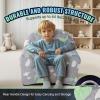 imageVEVOR Toddler Chair Kids Armchair Comfy Toddler Couch Sofa Bed Glow in The Dark Kids Chair Seat Playroom Furniture for Kids Girls ampamp Boys Grey