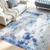 imageVEVOR 6 x 9 ft Area Rug Large Washable Boho Rug NonSlip and TearResistant Soft Carpet Pet ampamp Child Friendly Bohemian Area Rugs Indoor Mat for Bedroom Living Room Kids Room Entryway GrayBlue