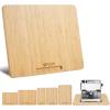 imageVEVOR Appliance Slider Medium 14 x 95inch Rolling Sliding Tray with Rubber Wheels ampamp Hollow Handle Easy to Clean Appliance Rolling Tray for Coffee Maker Kitchen Countertop Natural WoodWide  Large 13D x 16W