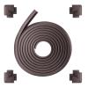 imageVEVOR Baby Proofing Edge Corner Protector 18 ft Edge Cushion 8 Corner Pads Soft NBR Foam 3M Adhesive Child Proof Table Safety Bumper Guards Easy Installation for Furniture Fireplace Protection