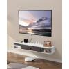 imageVEVOR Floating TV Stand 47 Wall Mounted TV Console Modern Floating Entertainment Center Under TV Shelf with Storage Cabinet for Bedroom ampamp Living Room WhiteWhite