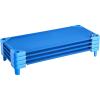 imageVEVOR Stackable Kiddie Cot 6 Pack Portable Toddler Nap Cots Standard Size 52quot L x 23quot W Daycare Cots for Kids Preschool Classroom Daycare Beds for Sleeping Resting Naptime Blue52 L x 23 W  4Pcs