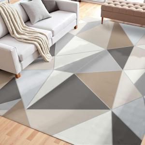 imageVEVOR 6 x 9 ft Area Rug Large Washable Boho Rug NonSlip and TearResistant Soft Carpet Pet ampamp Child Friendly Bohemian Area Rugs Indoor Mat for Bedroom Living Room Kids Room Entryway GrayCharcoal Gray