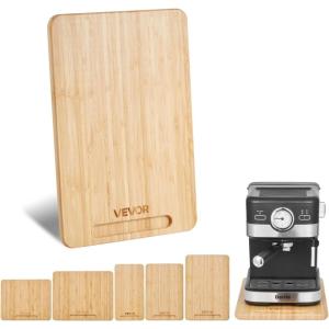 imageVEVOR Appliance Slider Medium 14 x 95inch Rolling Sliding Tray with Rubber Wheels ampamp Hollow Handle Easy to Clean Appliance Rolling Tray for Coffee Maker Kitchen Countertop Natural WoodDeep  Medium 145D x 95W