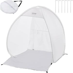 imageVEVOR Paint Booth Tent 60 x 60 x 70 in PopUp Portable Spray Paint Tent with Builtin Floor Exhaust Window and Storage Bag Foldable Paint Booth for Furniture DIY Hobby Tool Painting Station40 x 35 x 40 in