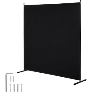 imageVEVOR Room Divider Single Panel Room Divider 6FT Privacy Screen Indoor Partition Divider for Room Separation Freestanding Room Divider Panel for Office Bedroom BeigeBlack