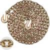 imageVEVOR G80 Transport Binder Chain 516quot x 142 Tow Chain with Clevis Grab Hooks 4900 lbs Safe Working Load Heavy Duty Trailer Logging Chain for Transporting Towing Truck Tie Down Binding Equipment1 Pack