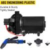 imageVEVOR 12V Diaphragm Pump 3 GPM 1136 Lmin 3Chamber 12 Volt DC Water Pump with Automatic Pressure Switch 40100 PSI Adjustable 50 PSI 12 MNPT Port for RV Yacht Food Truck Camper Marine12V  55GPM  70PSI