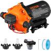 imageVEVOR 12V Diaphragm Pump 3 GPM 1136 Lmin 3Chamber 12 Volt DC Water Pump with Automatic Pressure Switch 40100 PSI Adjustable 50 PSI 12 MNPT Port for RV Yacht Food Truck Camper Marine12V  55GPM  70PSIAdjustable