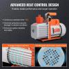 imageVEVOR 35 CFM Vacuum Pump 1Stage HVAC Vacuum Pump with Oil AC Vacuum Pump 134a 4Pole Pure Copper MotorLonger Running Time for Resin Degassing Refrigeration Maintenance Vacuum Package etc70 CFM 2Stage