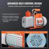 imageVEVOR 35 CFM Vacuum Pump 1Stage HVAC Vacuum Pump with Oil AC Vacuum Pump 134a 4Pole Pure Copper MotorLonger Running Time for Resin Degassing Refrigeration Maintenance Vacuum Package etc50 CFM 2Stage