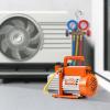 imageVEVOR 35 CFM Vacuum Pump 1Stage HVAC Vacuum Pump with Oil AC Vacuum Pump 134a 4Pole Pure Copper MotorLonger Running Time for Resin Degassing Refrigeration Maintenance Vacuum Package etc40 CFM 1Stage