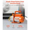 imageVEVOR 35 CFM Vacuum Pump 1Stage HVAC Vacuum Pump with Oil AC Vacuum Pump 134a 4Pole Pure Copper MotorLonger Running Time for Resin Degassing Refrigeration Maintenance Vacuum Package etc35CFM 1Stage Pro