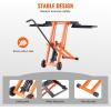 imageVEVOR Lawn Mower Lift with Hydraulic Jack 500 Lbs Weight Capacity Solid Carbon Steel Lawn Mower Lift Adjustable Movable Lawn Lifter for Riding Tractors and Zero Turn Lawn Mowers Orange