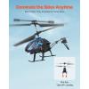 imageVEVOR RC Helicopter 24GHz Single Propeller Remote Control Helicopter with Gyro 4Channel RC Airplane for Beginner 39 Min Flight Time OneKey TakeoffLanding Toys for Kids Ages 8 and upBlueshark