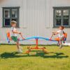 imageVEVOR Seesaw Teeter Totter for Kids Outdoor 100 lbs Load Capacity per Seat Sit and Spin Teeter Totter with 3Prong Support Legs Playground Equipment with Swiveling 360 Degrees Rotating for Aged 3Blue