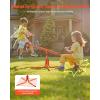 imageVEVOR Seesaw Teeter Totter for Kids Outdoor 100 lbs Load Capacity per Seat Sit and Spin Teeter Totter with 3Prong Support Legs Playground Equipment with Swiveling 360 Degrees Rotating for Aged 3Orange