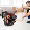 imageVEVOR Tool Backpack 56 Pockets Heavyduty Tools Storage Organizer Bags with Molded Base Electrician Jobsite Backpack for Construction Jobsite Electrician Industrial Repairman and HVAC TechsW Charging Port
