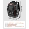 imageVEVOR Tool Backpack 64 Pockets Heavyduty Tools Storage Organizer Work Bags Backpack with Laptop Compartment ampamp Molded Base Electrician Jobsite Backpack for Electrician Repairman and HVAC Techs64 Pockets