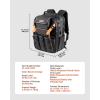 imageVEVOR Tool Backpack 64 Pockets Heavyduty Tools Storage Organizer Work Bags Backpack with Laptop Compartment ampamp Molded Base Electrician Jobsite Backpack for Electrician Repairman and HVAC Techs45 Pockets