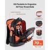 imageVEVOR Tool Backpack 65 Pockets Heavyduty Tools Storage Organizer Work Bags Backpack with Laptop Compartment ampamp Molded Base Electrician Jobsite Backpack for Electrician Repairman and HVAC Techs65 Pockets