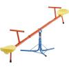 imageVEVOR Seesaw Teeter Totter for Kids Outdoor 100 lbs Load Capacity per Seat Sit and Spin Teeter Totter with 3Prong Support Legs Playground Equipment with Swiveling 360 Degrees Rotating for Aged 3Yellow