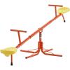 imageVEVOR Seesaw Teeter Totter for Kids Outdoor 100 lbs Load Capacity per Seat Sit and Spin Teeter Totter with 3Prong Support Legs Playground Equipment with Swiveling 360 Degrees Rotating for Aged 3Orange