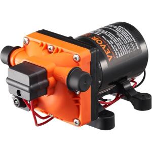 imageVEVOR 12V Diaphragm Pump 18 GPM 681 Lmin 3Chamber 12 Volt DC Water Pump with Automatic Pressure Switch 40100 PSI Adjustable 60 PSI 12 MNPT Port for RV Yacht Food Truck Camper Marine12V  30GPM  55PSIAdjustable