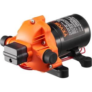 imageVEVOR 12V Diaphragm Pump 18 GPM 681 Lmin 3Chamber 12 Volt DC Water Pump with Automatic Pressure Switch 40100 PSI Adjustable 60 PSI 12 MNPT Port for RV Yacht Food Truck Camper Marine12V  18GPM  60PSIAdjustable