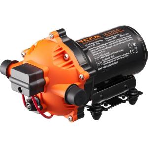 imageVEVOR 12V Diaphragm Pump 18 GPM 681 Lmin 3Chamber 12 Volt DC Water Pump with Automatic Pressure Switch 40100 PSI Adjustable 60 PSI 12 MNPT Port for RV Yacht Food Truck Camper Marine12V  50GPM  70PSIAdjustable