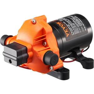 imageVEVOR 12V Diaphragm Pump 3 GPM 1136 Lmin 3Chamber 12 Volt DC Water Pump with Automatic Pressure Switch 40100 PSI Adjustable 50 PSI 12 MNPT Port for RV Yacht Food Truck Camper Marine12V  30GPM  50PSI