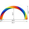 imageHappybuy Inflatable Rainbow Arch 26ftx10ft with 110W Blower for Advertising Party Celebration GardenColor