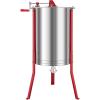 imageVEVOR 3 Frame Honey Extractor Stainless Steel Manual Beekeeping Extraction Honeycomb Drum Spinner with Transparent Lid Apiary Centrifuge Equipment with Height Adjustable Stand6 Frame