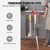 imageVEVOR 3 Frame Honey Extractor Stainless Steel Manual Beekeeping Extraction Honeycomb Drum Spinner with Transparent Lid Apiary Centrifuge Equipment with Height Adjustable Stand3 Frame