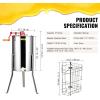 imageVEVOR 3 Frame Honey Extractor Stainless Steel Manual Beekeeping Extraction Honeycomb Drum Spinner with Transparent Lid Apiary Centrifuge Equipment with Height Adjustable Stand3 Frame