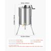 imageVEVOR 3 Frame Honey Extractor Stainless Steel Manual Beekeeping Extraction Honeycomb Drum Spinner with Transparent Lid Apiary Centrifuge Equipment with Height Adjustable Stand8 Frame Rack4 Deep Frames
