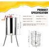 imageVEVOR 3 Frame Honey Extractor Stainless Steel Manual Beekeeping Extraction Honeycomb Drum Spinner with Transparent Lid Apiary Centrifuge Equipment with Height Adjustable Stand4 Frame Rack2 Deep Frames