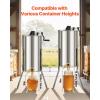 imageVEVOR 3 Frame Honey Extractor Stainless Steel Manual Beekeeping Extraction Honeycomb Drum Spinner with Transparent Lid Apiary Centrifuge Equipment with Height Adjustable Stand2 Frame